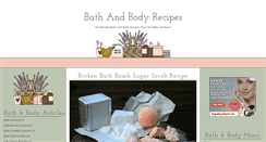 Desktop Screenshot of bathandbodyrecipes.com